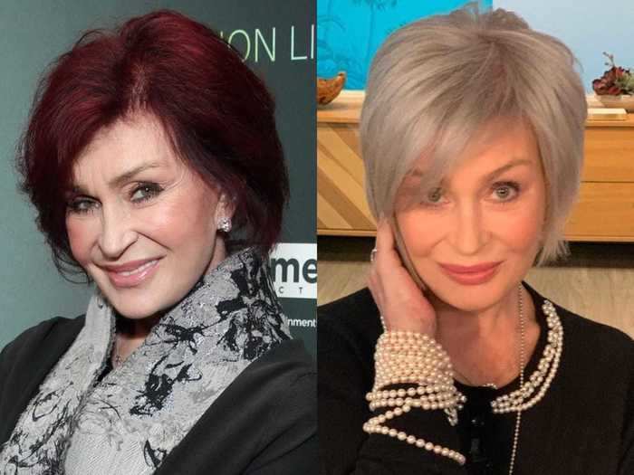 Sharon Osbourne went to the same colorist and dyed her hair silver too.