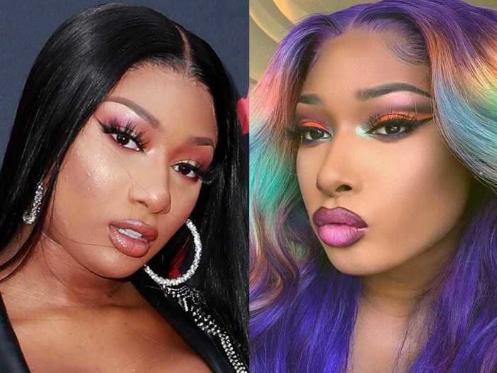 Megan Thee Stallion celebrated Pride Month in June by dyeing her hair the colors of the rainbow.