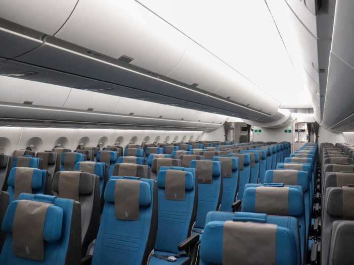 And finally, the economy cabin takes up the last 21 rows with 187 seats.