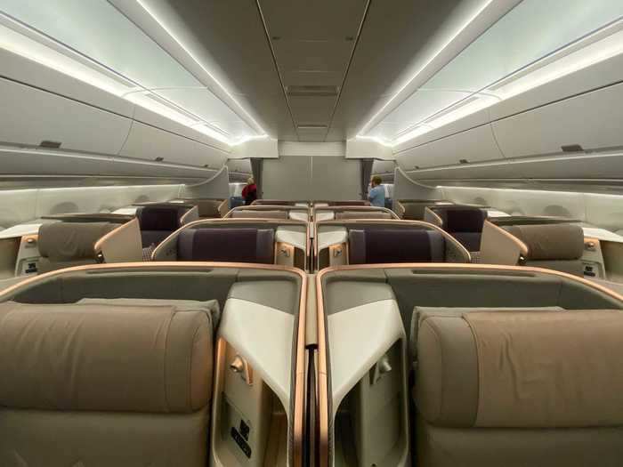 Seats in this cabin start at over $3,500 one-way.