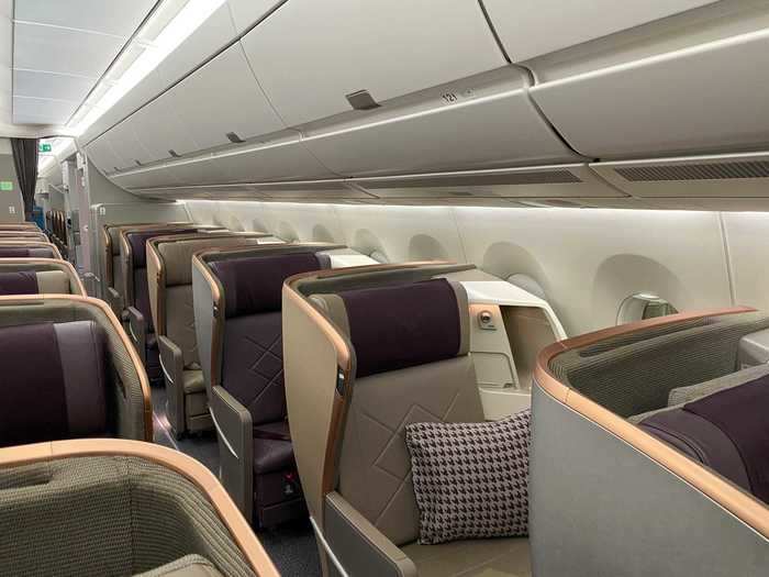 All seats are forward-facing with direct aisle access, perfect for getting up to stretch out during an ultra-long-haul flight.