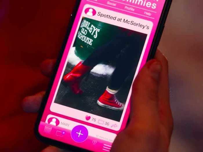 The "mommy app" Boomer downloads is a nod to the show