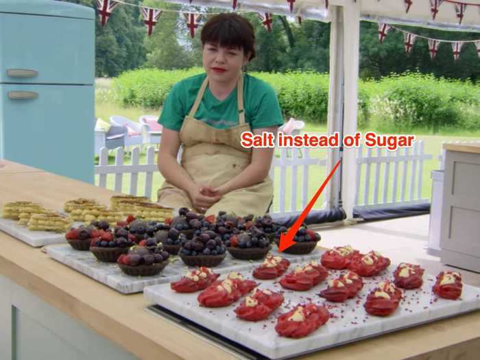 While the tent has produced some true baking delights, bakers have also made the occasional mistake of using salt instead of sugar in their treats — twice.