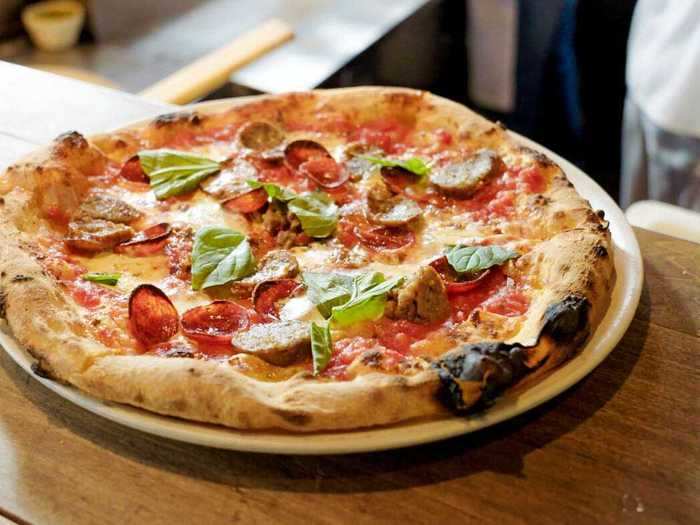 The Pluto pizza is a play on the classic meat-lovers pie.