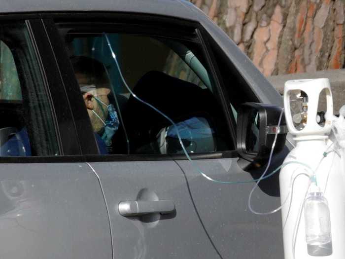 In Naples, the situation is so bad that medical staff were forced to bring oxygen tanks outside hospitals to treat patients waiting in their cars.