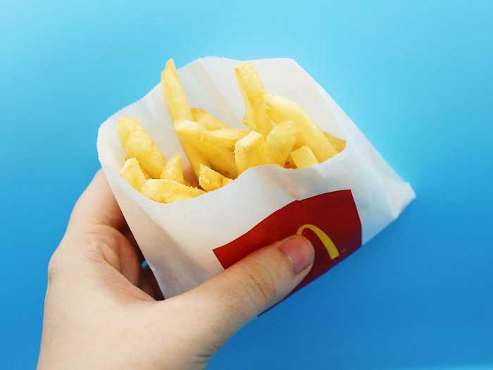 Kim Kardashian also orders a small fry.