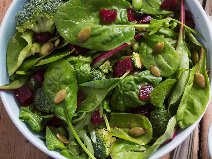 Fresh greens like spinach and kale are vitamin-loaded.