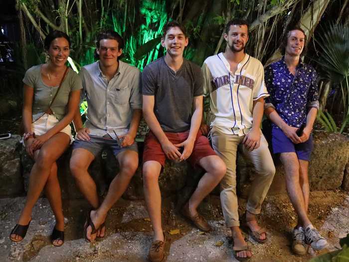 Kylee McKay, Erik Eliason, Ian Brodie, Robbie Schab, and Drew Bateman came over from Seattle and have rented a beachfront villa together while working and studying.