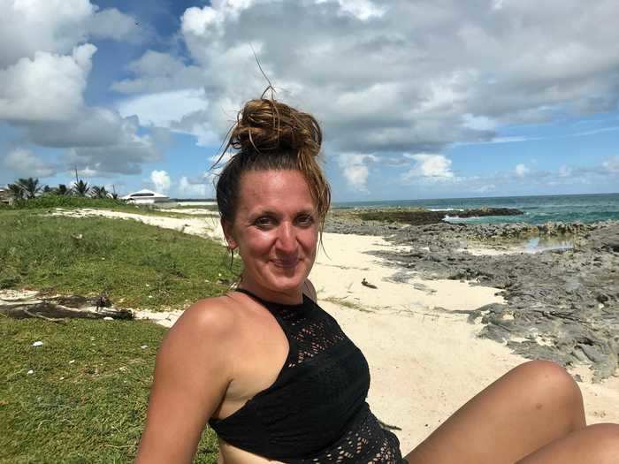 Andrea Pfeiffer from Canada took her teaching job fully online so she could do it from Barbados.