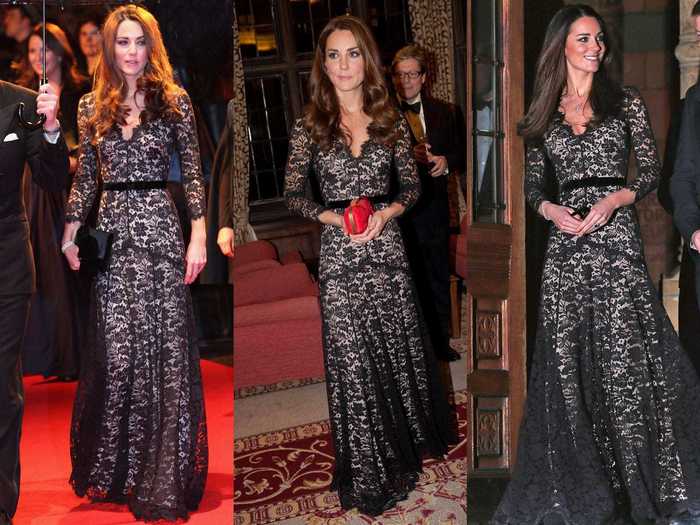 She stunned in this Temperley London gown throughout 2012 and 2013.