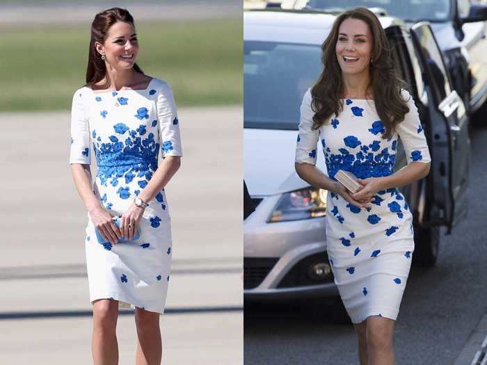 Middleton wore this L.K. Bennett dress in 2014 and again in 2016.