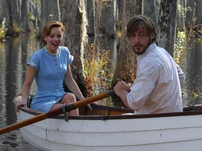 McAdams and Ryan Gosling star in the romantic classic "The Notebook."