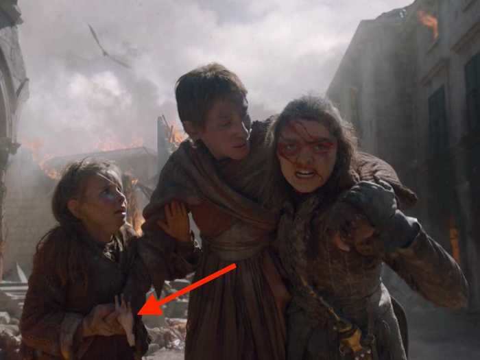 The horse has yet another meaning. The little girl Arya failed to save was holding a small white horse.