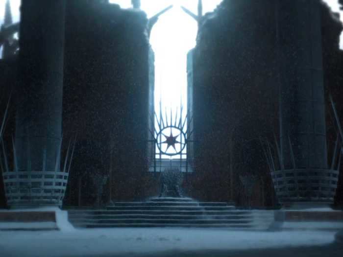 Bran also saw this scene of snow falling in the throne room.