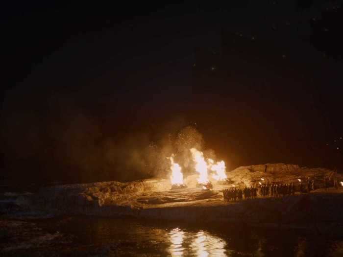 Varys was killed in the same place where Stannis and Melisandre once burned people alive for not believing the Lord of Light.