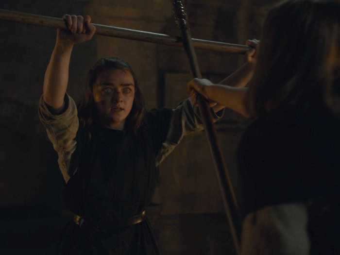 Back when she was training, Arya had a triumphant moment when she stopped the Waif