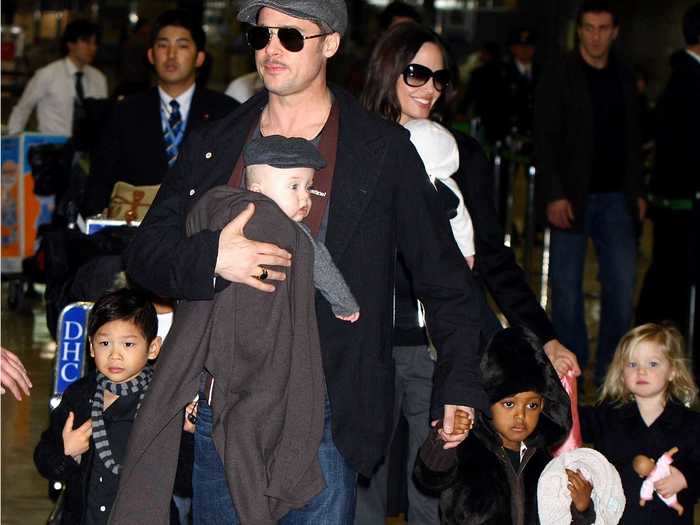 Exes Brad Pitt and Angelina Jolie have a large brood, including their three adopted children Maddox, Pax, and Zahara.