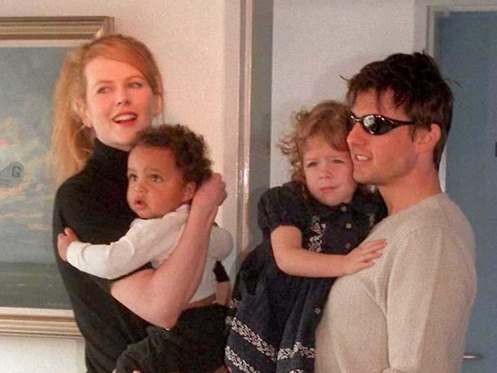 Ex-spouses Tom Cruise and Nicole Kidman adopted two children, Connor and Isabella, during their marriage.