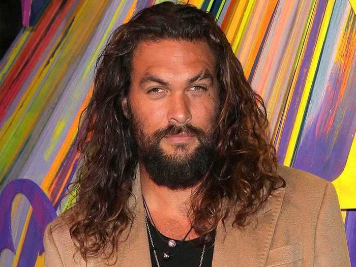 Jason Momoa proves that long hair done right can be very hot.