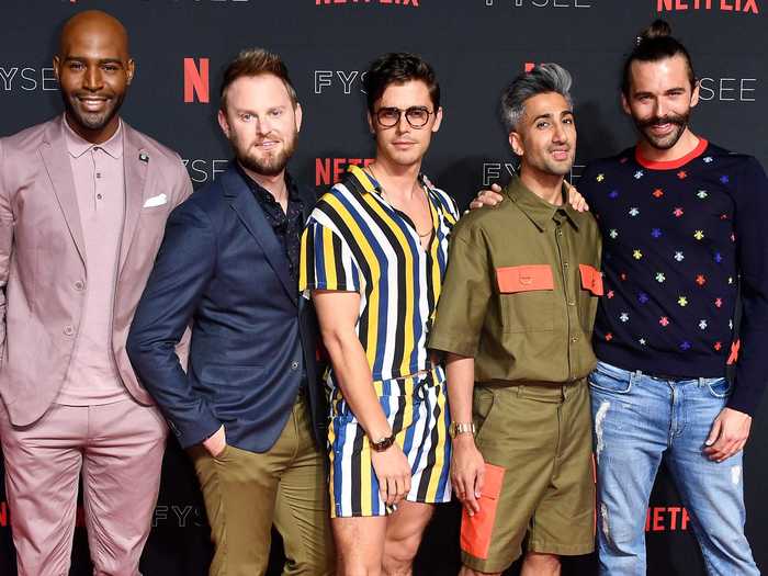 The entire cast of "Queer Eye," known collectively as the Fab Five, prove that it