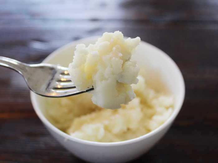 The classic version of Idahoan instant mashed potatoes looked and tasted like homemade mashed potatoes.
