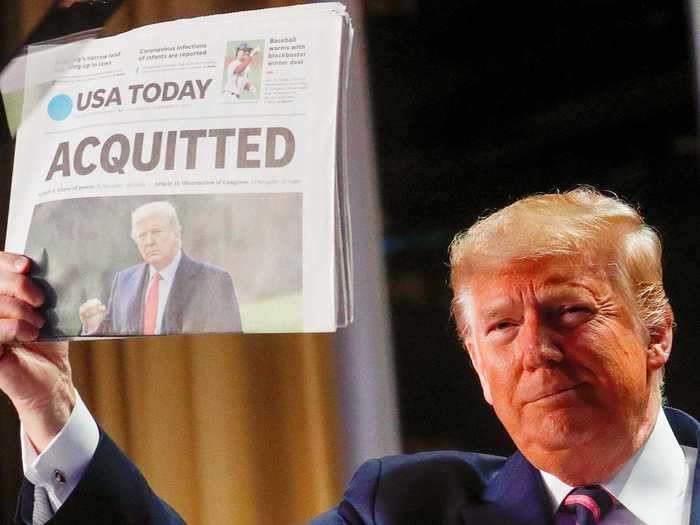 February 6: Trump held up USA Today