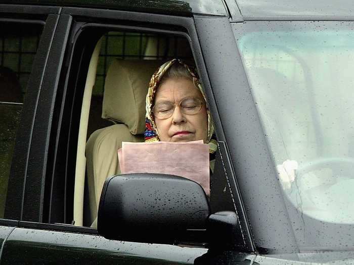 She checks her notes before a big event.