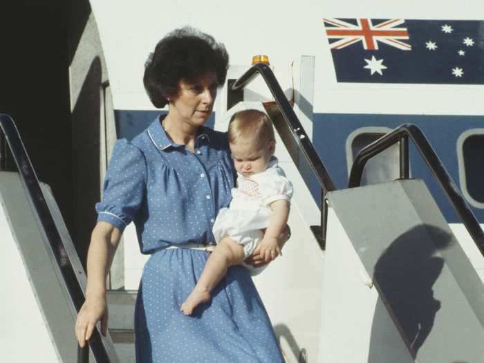 While his parents toured the country, Prince William stayed with his nanny at the family