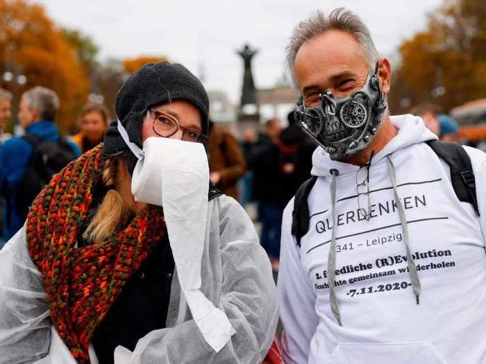 Recent demonstrations have been organized by the "Querdenken 711" group, which translates into "Lateral Thinking 711" and was first launched in Stuttgart (the city