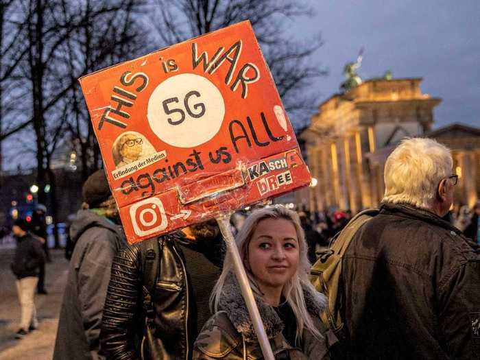 German anti-lockdown protesters include conspiracy theorists, far-right extremists, anti-vaxxers, esotericists, coronavirus skeptics, and ordinary citizens who say the threat of the pandemic is exagerated.