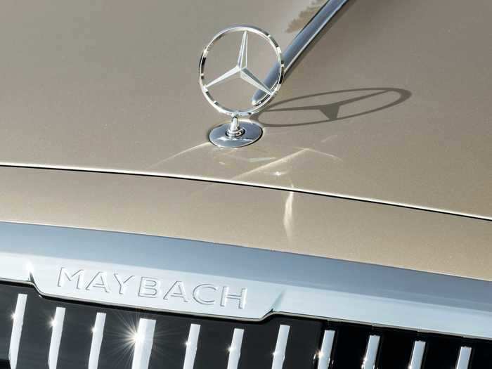 You can also tell it apart from a standard Mercedes offering by the Maybach lettering up front …