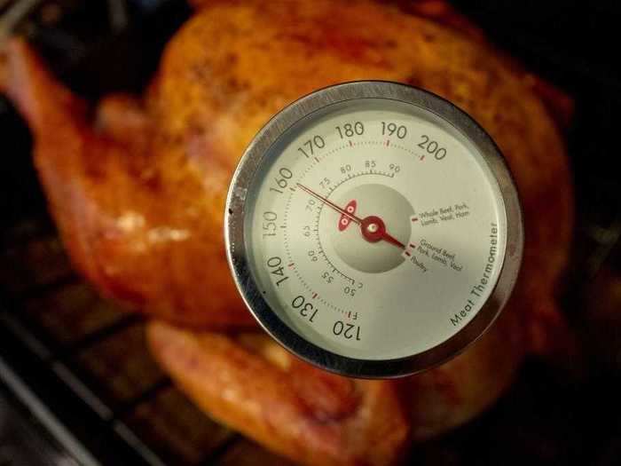 A good meat thermometer is a must-have, and you should use it during the roasting process, not just to check the bird when you think it