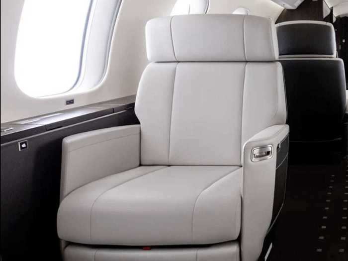 All club seats on the plane are Bombardier