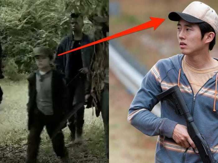 Hershel is seen wearing a baseball cap just like his dad.