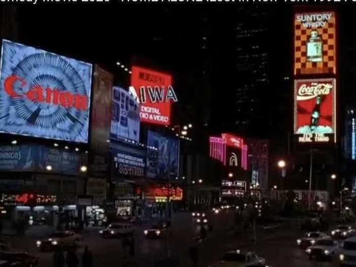 No movie set in New York would be complete without a stop at Time Square.