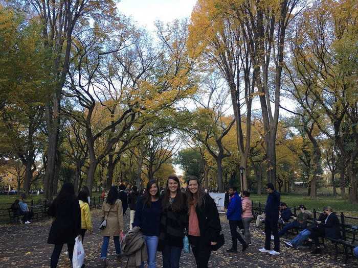 Central Park pops up in a few places throughout the movie, and, personally, I think it looks exactly the same.