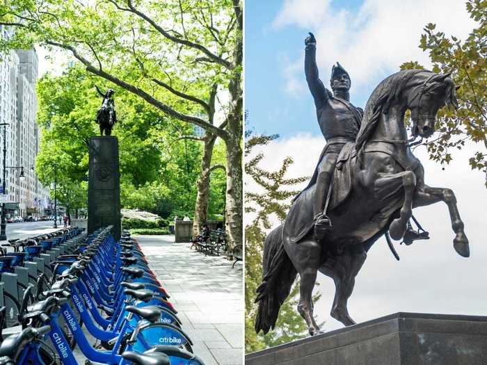 The statue is still up today and can be spotted in Central Park South.