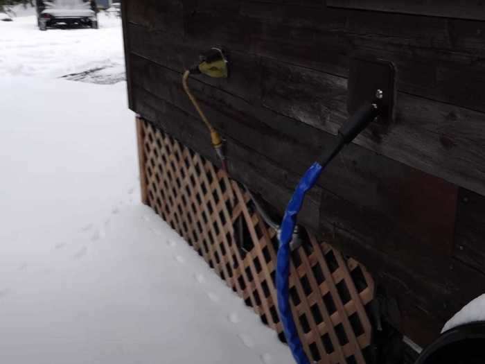 Tiny house owners have to buy extra equipment to keep the house running during the winter.