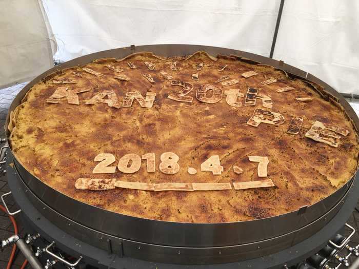 The largest sweet potato pie in the world weighed 703 pounds, 4 ounces.