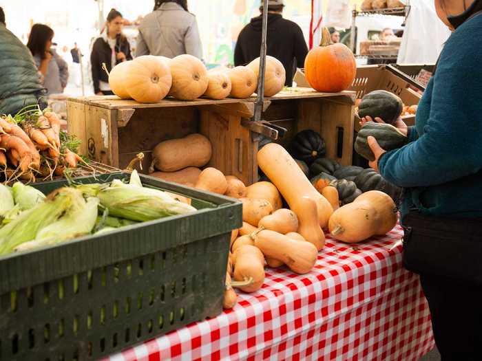 Cook a holiday meal using produce from local farmers.