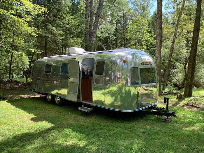 One of their latest renovations, a 29-foot trailer from 1973 named 