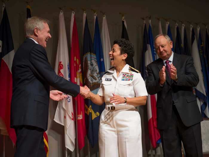 Michelle Howard is the first woman to become a four-star admiral in the history of the Navy.