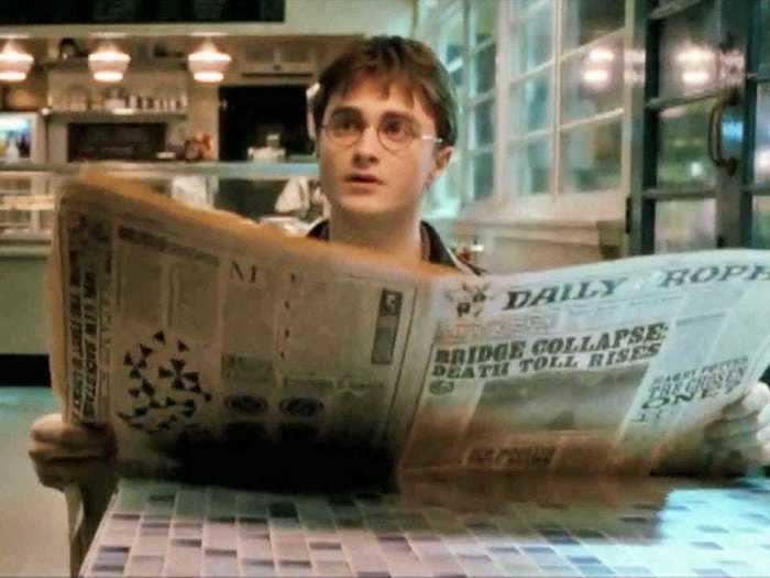 But there was a secret, film-exclusive character hidden in the newspaper props designed for the movies.