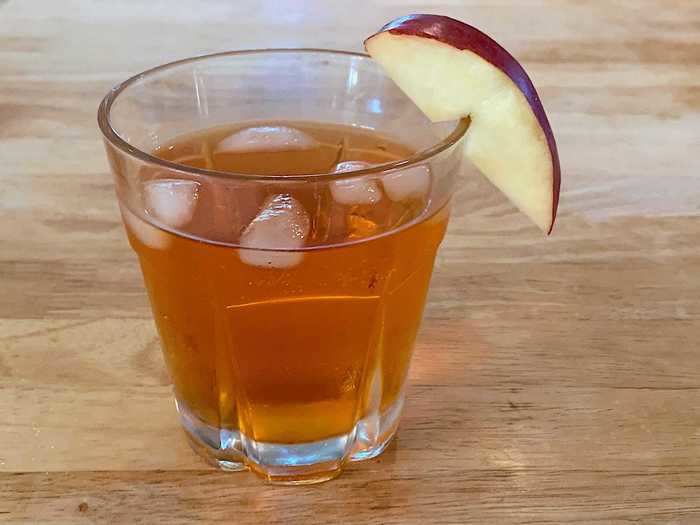 I added an apple to the rim of my glass, just like Witherspoon did, and took my first sip.