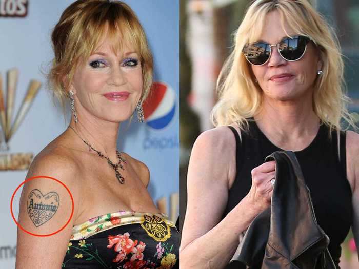 Melanie Griffith inked husband Antonio Banderas