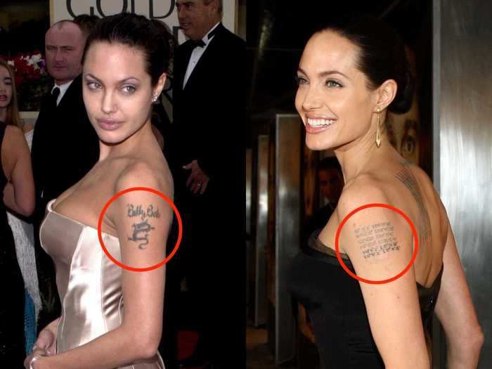 Angelina Jolie covered up her ex-husband