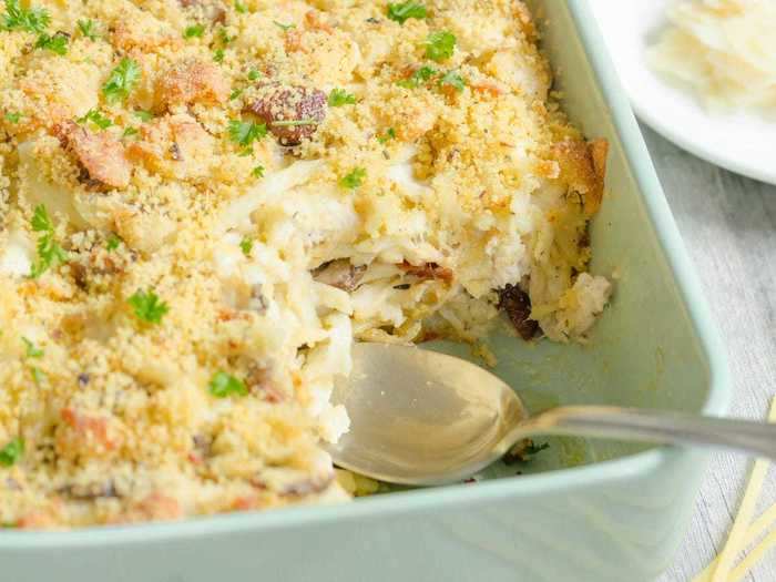 Pasta bakes, like turkey tetrazzini, are a simple but tasty way to enjoy Thanksgiving leftovers.