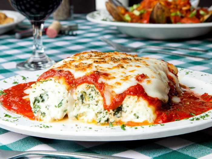 Some New York and New Jersey Thanksgivings include Italian dishes like manicotti.