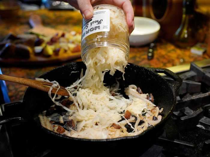 Sauerkraut is a popular Thanksgiving dish in Maryland.