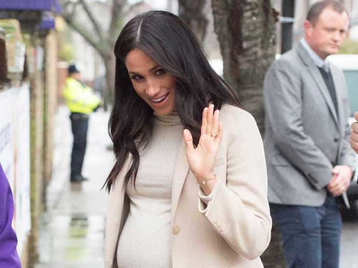 Markle is a huge fan of monochrome, as seen in this coordinated look from January 2019.